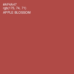 #AF4A47 - Apple Blossom Color Image